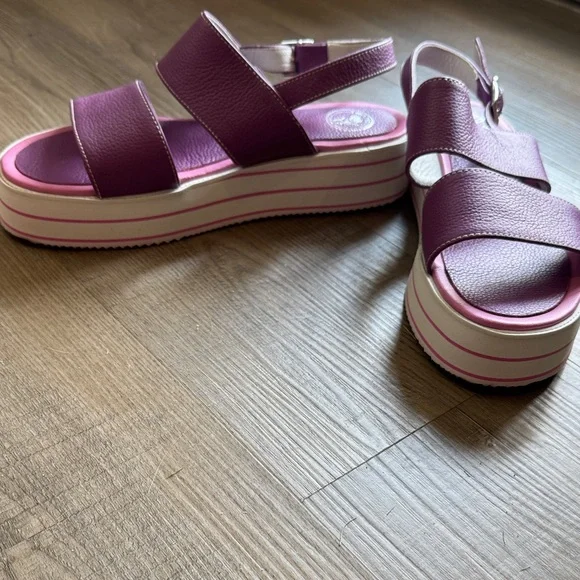 Purple and Pink Platform Sandals - Picture 3 of 5